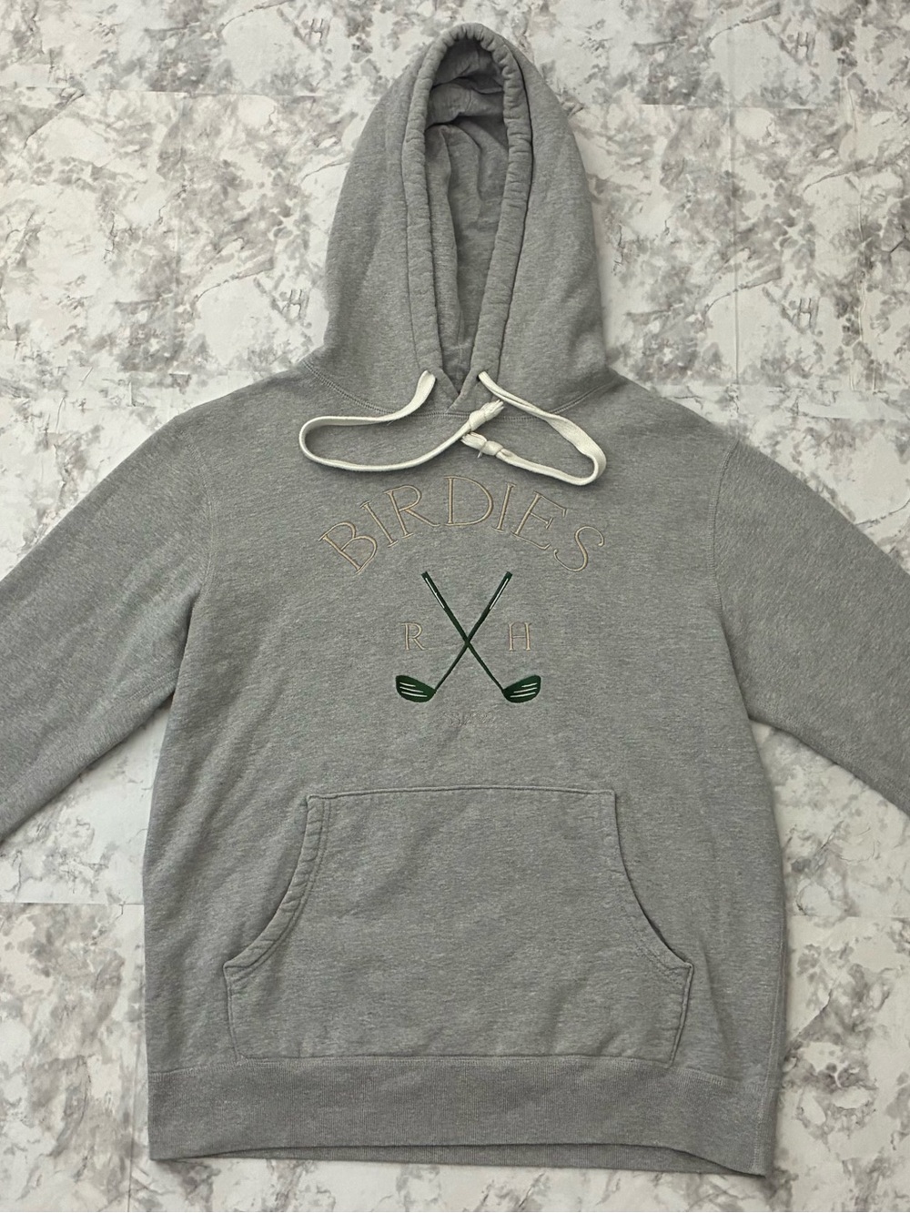 Recreational Habits Gray Driver with Birdies Golf Pullover Hoodie Size Small